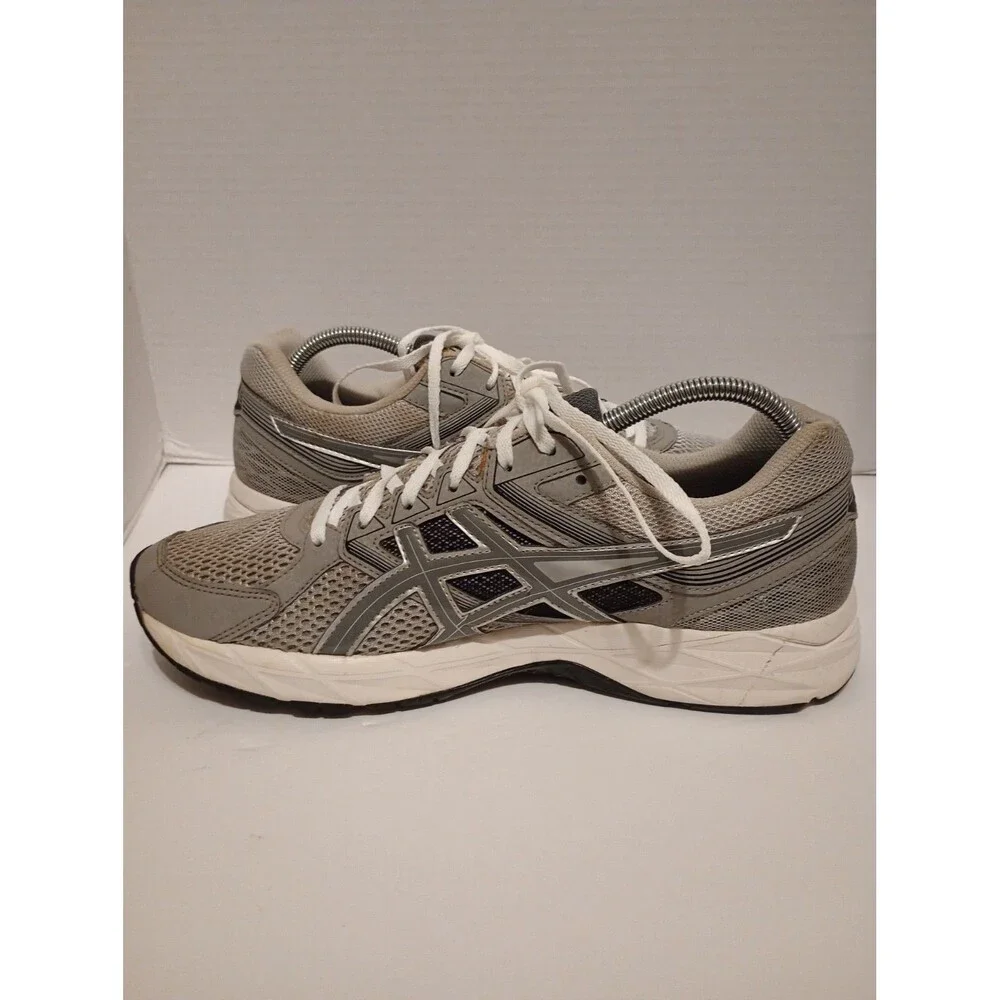 Asics Gel Contend 3 Mens Size 9.5  Silver Gray Retro Running Shoe Sneaker T5F4N